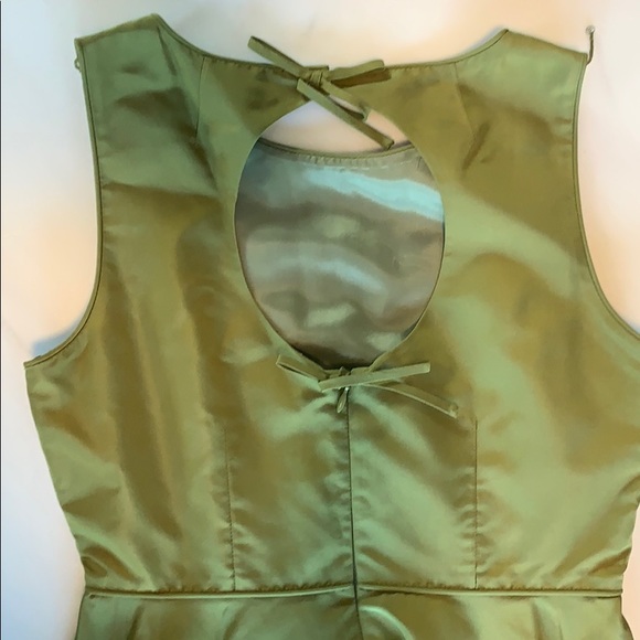 J Crew Collection Silk Green Cocktail Dress Sz. 2p - Picture 6 of 7